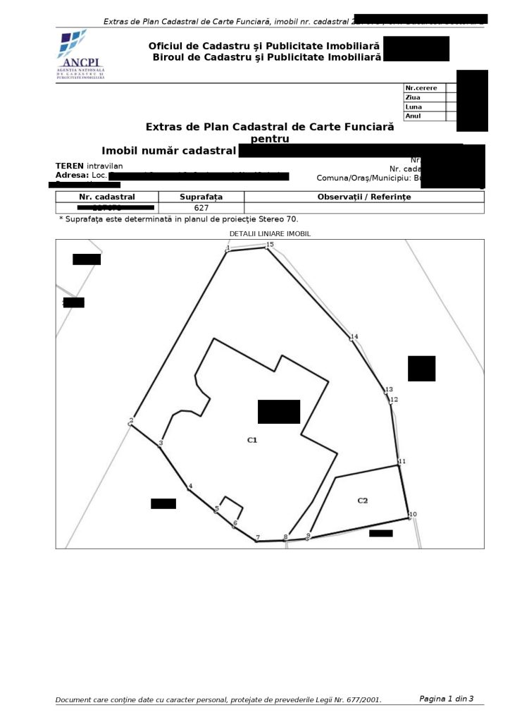 extras plan cadastral